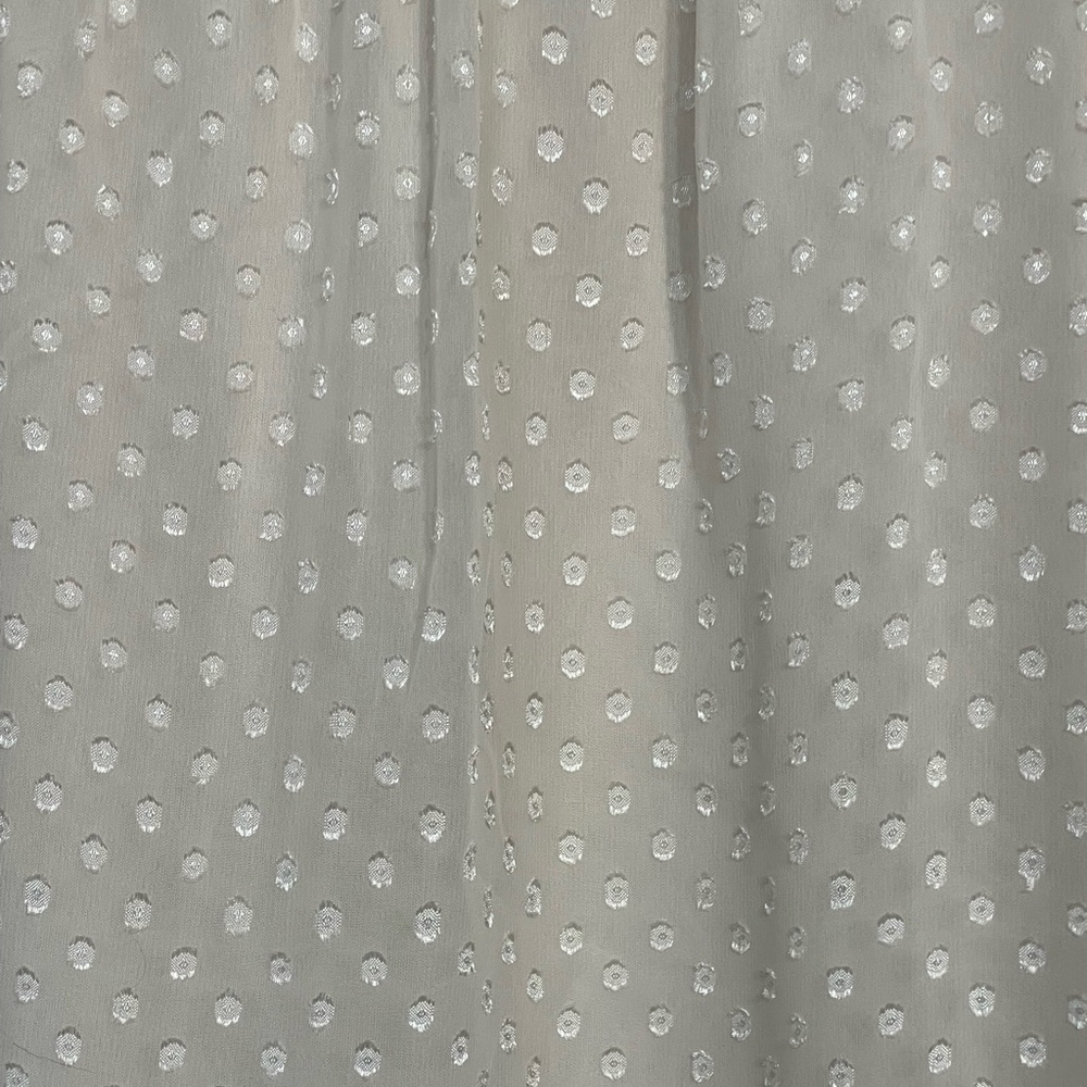 Cream Polka Dot fairycore Lace Trim Blouse size Medium NWT - Picture 2 of 7